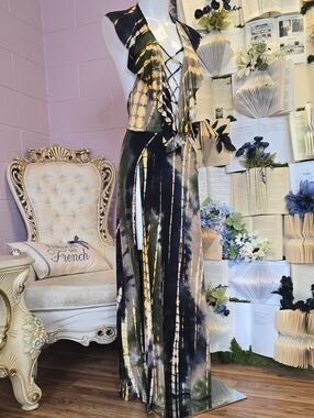 Tie-dye Lace-up Backless Maxi Dress from Love Culture SM Multicolor